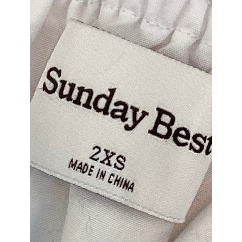 Aritzia Sunday Best Women's Martine Admiral Poplin Mini Dress Bohemian White 2XS - Picture 16 of 16